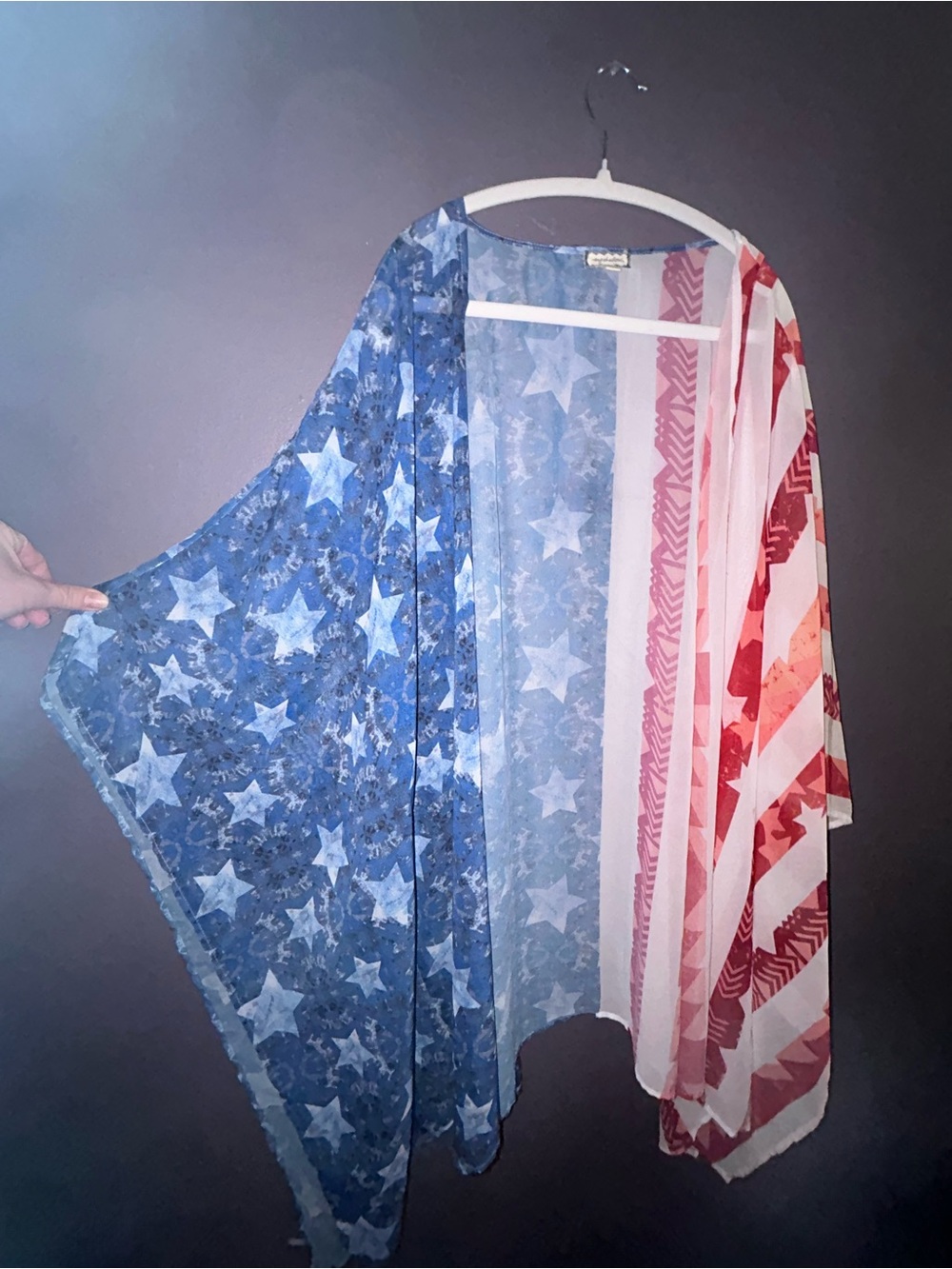 Eyeshadow Red & Blue Star Stripe Accent Throw